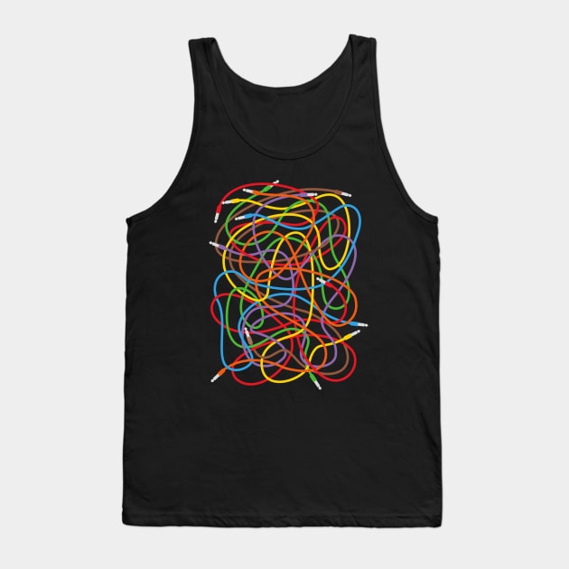 Modular Synth Patch Cables Tank Top by Atomic Malibu